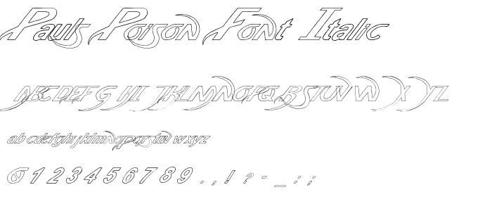 Pauls Poison Font Italic font